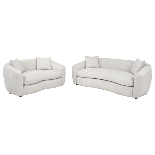 Isabella 2-piece Fabric Upholstered Sofa Set Sand - 504971-S2