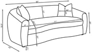 Isabella 2-piece Faux Sheepskin Upholstered Sofa Set Natural - 509871-S2