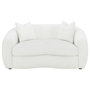 Isabella 2-piece Faux Sheepskin Upholstered Sofa Set Natural - 509871-S2