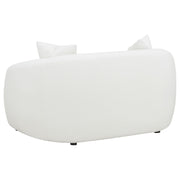 Isabella 2-piece Faux Sheepskin Upholstered Sofa Set Natural - 509871-S2