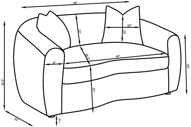 Isabella 3-piece Faux Sheepskin Upholstered Sofa Set Natural - 509871-S3