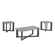 Isabella - 3PC Coffee Table Set, Rectangular Shape Coffee Table and 2 Square Shape End Tables - T127-3PC-Set