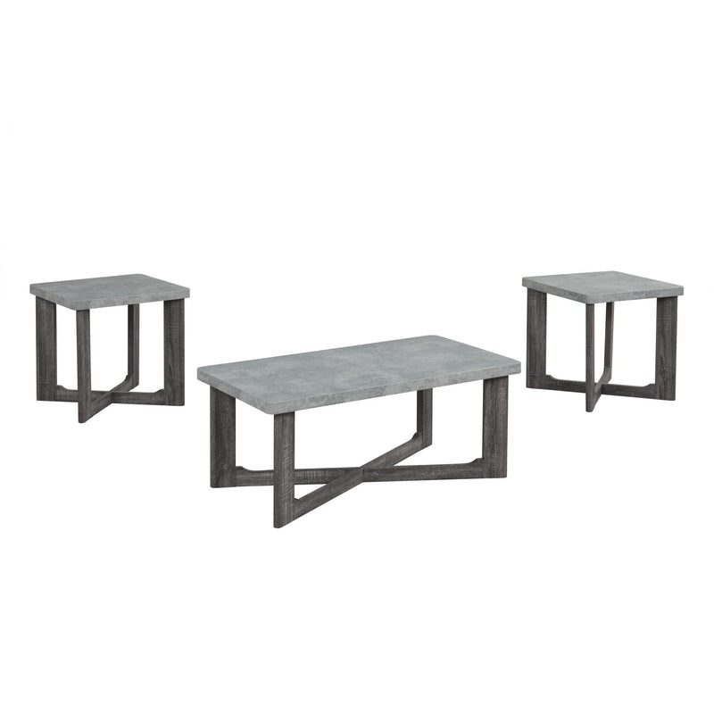 Isabella - 3PC Coffee Table Set, Rectangular Shape Coffee Table and 2 Square Shape End Tables - T127-3PC-Set