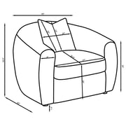 Isabella Fabric Upholstered Accent Chair Sand - 504973
