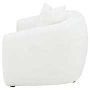 Isabella Faux Sheepskin Upholstered Loveseat Natural - 509872