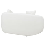 Isabella Faux Sheepskin Upholstered Loveseat Natural - 509872