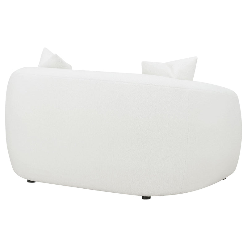 Isabella Faux Sheepskin Upholstered Loveseat Natural - 509872