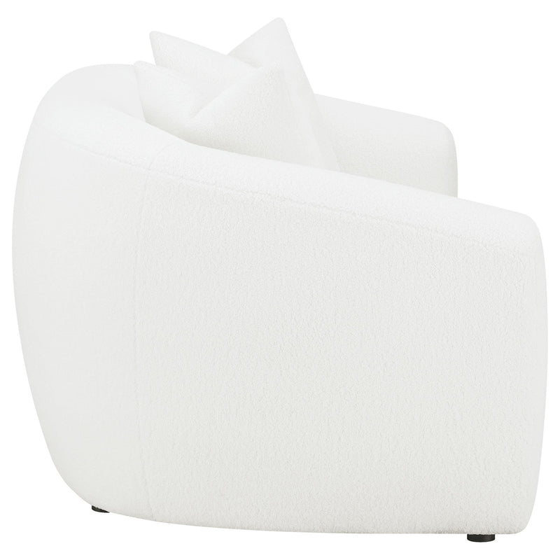 Isabella Faux Sheepskin Upholstered Loveseat Natural - 509872