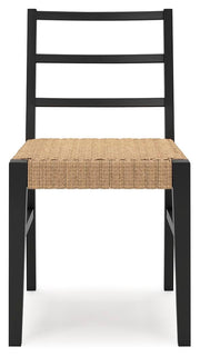 Isanti Light Brown/Black Dining Chair, Set of 2 - D752-02