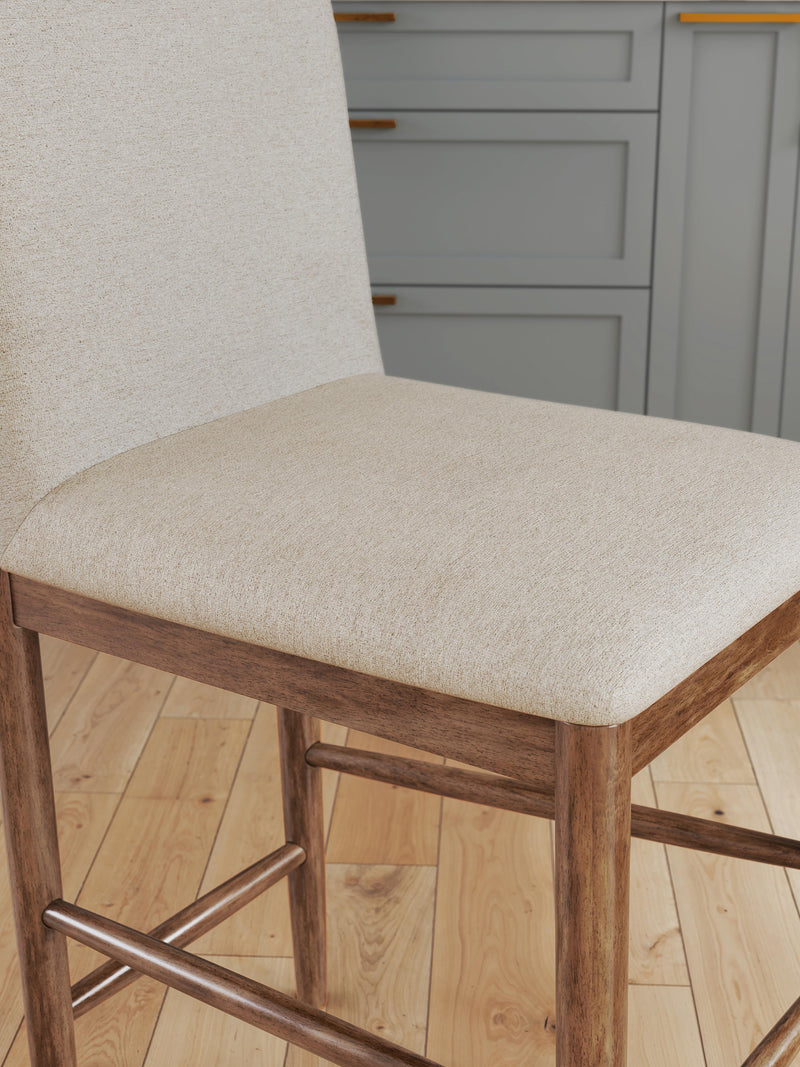 Isanti Light Brown Counter Height Barstool, Set of 2 - D752-124