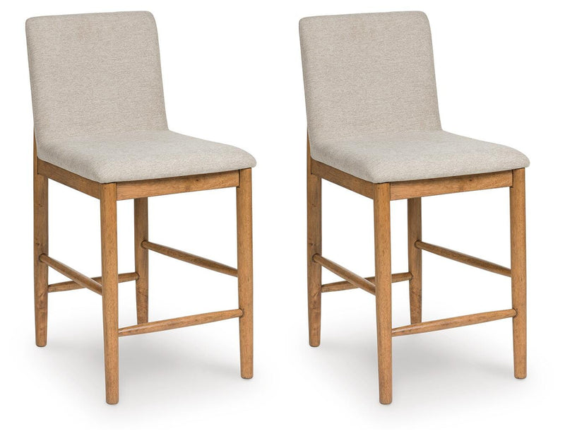 Isanti Light Brown Counter Height Barstool (Set of 2) - D752-124X2
