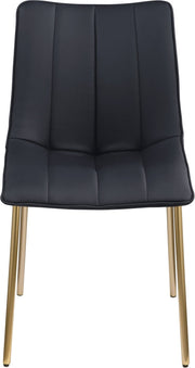 Isla Vegan Leather Upholstered Dining Chair in Black, Set of 2 - 529Black-C