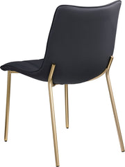Isla Vegan Leather Upholstered Dining Chair in Black, Set of 2 - 529Black-C