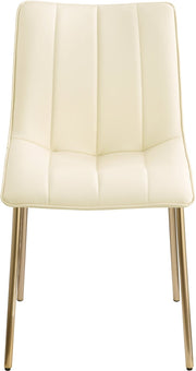 Isla Vegan Leather Upholstered Dining Chair in Cream, Set of 2 - 529Cream-C