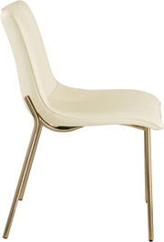 Isla Vegan Leather Upholstered Dining Chair in Cream, Set of 2 - 529Cream-C