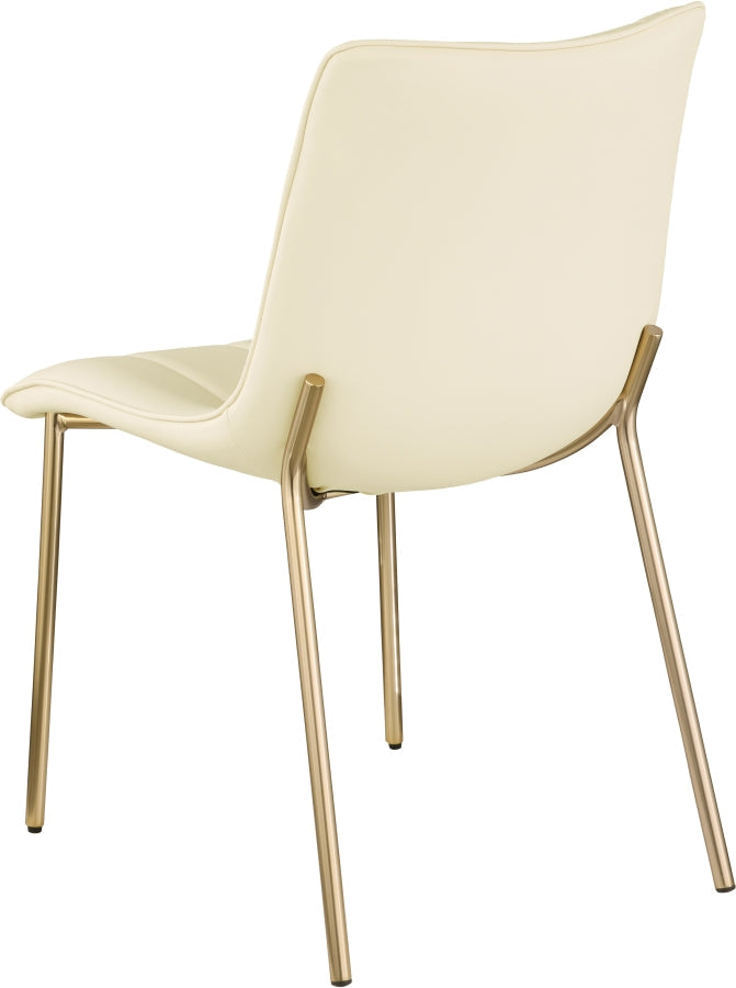 Isla Vegan Leather Upholstered Dining Chair in Cream, Set of 2 - 529Cream-C