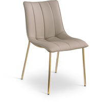 Isla Vegan Leather Upholstered Dining Chair in Taupe, Set of 2 - 529Taupe-C