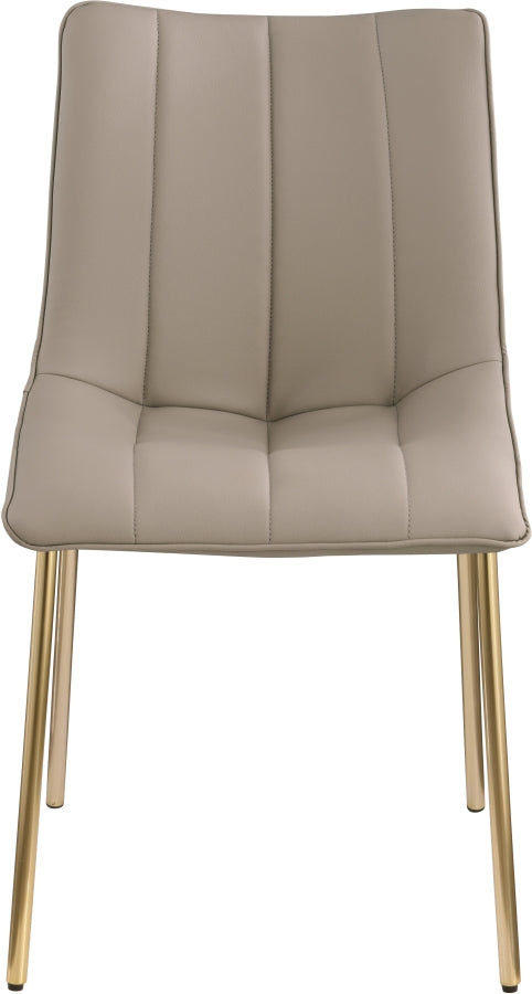 Isla Vegan Leather Upholstered Dining Chair in Taupe, Set of 2 - 529Taupe-C