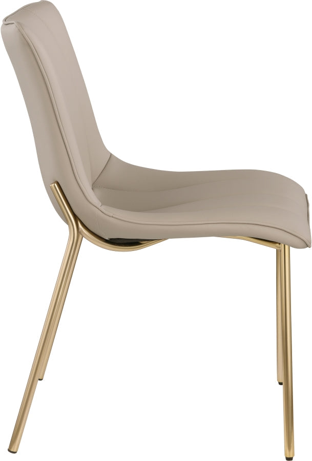 Isla Vegan Leather Upholstered Dining Chair in Taupe, Set of 2 - 529Taupe-C