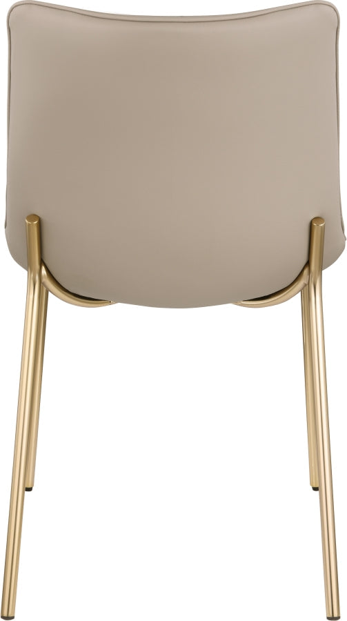 Isla Vegan Leather Upholstered Dining Chair in Taupe, Set of 2 - 529Taupe-C