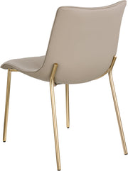 Isla Vegan Leather Upholstered Dining Chair in Taupe, Set of 2 - 529Taupe-C