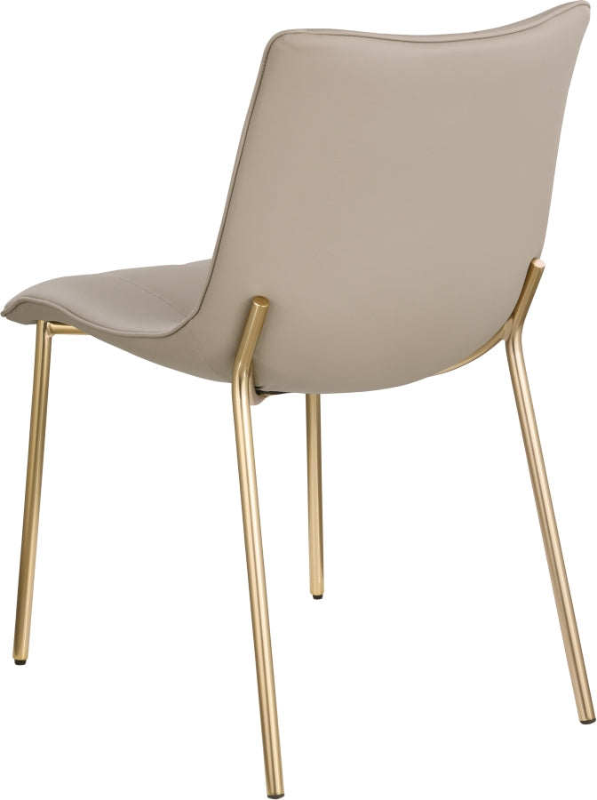 Isla Vegan Leather Upholstered Dining Chair in Taupe, Set of 2 - 529Taupe-C