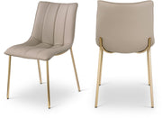 Isla Vegan Leather Upholstered Dining Chair in Taupe, Set of 2 - 529Taupe-C