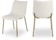 Isla Vegan Leather Upholstered Dining Chair in White, Set of 2 - 529White-C