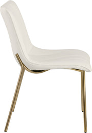 Isla Vegan Leather Upholstered Dining Chair in White, Set of 2 - 529White-C