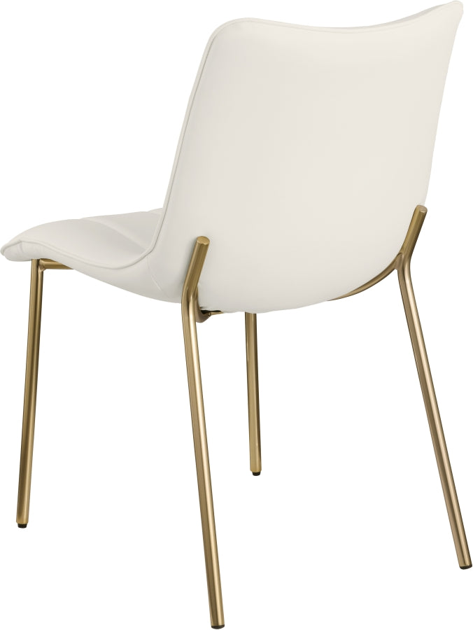 Isla Vegan Leather Upholstered Dining Chair in White, Set of 2 - 529White-C