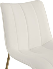 Isla Vegan Leather Upholstered Dining Chair in White, Set of 2 - 529White-C