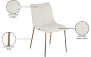 Isla Vegan Leather Upholstered Dining Chair in White, Set of 2 - 529White-C