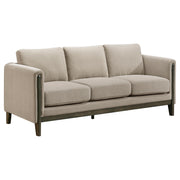 Islington 2-piece Upholstered Panel Arm Sofa Set Taupe - 511101-S2