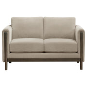 Islington 2-piece Upholstered Panel Arm Sofa Set Taupe - 511101-S2