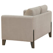 Islington 2-piece Upholstered Panel Arm Sofa Set Taupe - 511101-S2