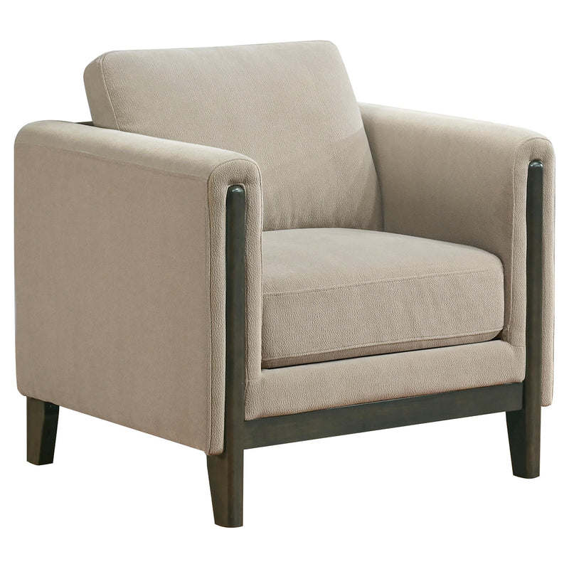 Islington 3-piece Upholstered Panel Arm Sofa Set Taupe - 511101-S3