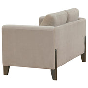 Islington 3-piece Upholstered Panel Arm Sofa Set Taupe - 511101-S3