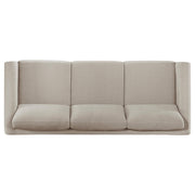 Islington Fabric Upholstered Panel Arm Sofa Taupe - 511101