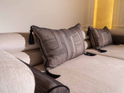 Istanbul 4-pieces (Highseat Four Seater Sofa & 1 Four Seater Sofa &  2 Chair) Livingroom in Cream - 200-GAB-IST-4H411