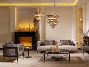Istanbul 4-pieces (Highseat Four Seater Sofa & 1 Four Seater Sofa &  2 Chair) Livingroom in Cream - 200-GAB-IST-4H411
