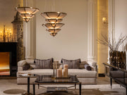 Istanbul 4-pieces (Highseat Four Seater Sofa & 1 Four Seater Sofa &  2 Chair) Livingroom in Cream - 200-GAB-IST-4H411