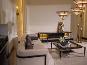 Istanbul 4-pieces (Highseat Four Seater Sofa & 1 Four Seater Sofa &  2 Chair) Livingroom in Cream - 200-GAB-IST-4H411