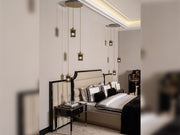 Istanbul Bedroom (Queen Frame With Headboard & Dresser With Mirror & Ottoman & 2 Nightstand & Bench) - 200-GAB-IST-QBED-SET