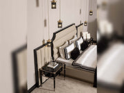 Istanbul Bedroom (Queen Frame With Headboard & Dresser With Mirror & Ottoman & 2 Nightstand & Bench) - 200-GAB-IST-QBED-SET