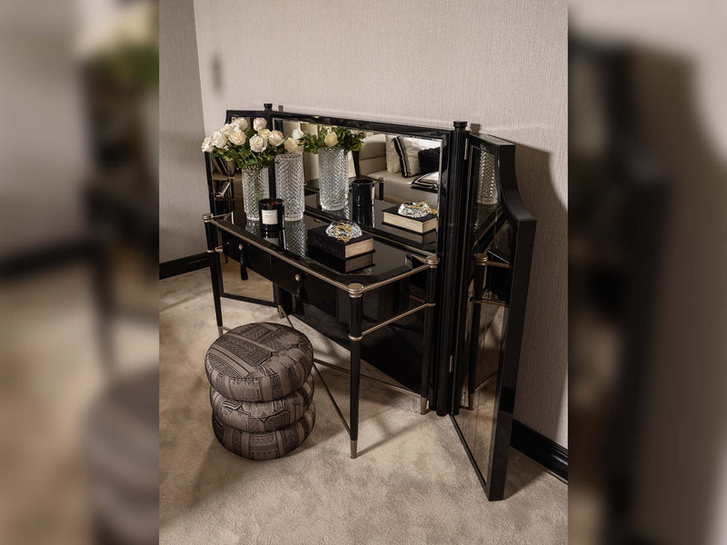 Istanbul Bedroom (Queen Frame With Headboard & Dresser With Mirror & Ottoman & 2 Nightstand & Bench) - 200-GAB-IST-QBED-SET