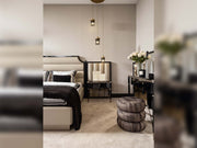 Istanbul Bedroom (Queen Frame With Headboard & Dresser With Mirror & Ottoman & 2 Nightstand & Bench) - 200-GAB-IST-QBED-SET