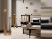 Istanbul Bedroom (Queen Frame With Headboard & Dresser With Mirror & Ottoman & 2 Nightstand & Bench) - 200-GAB-IST-QBED-SET