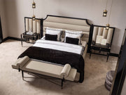 Istanbul Bedroom (Queen Frame With Headboard & Dresser With Mirror & Ottoman & 2 Nightstand & Bench) - 200-GAB-IST-QBED-SET