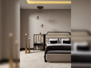 Istanbul Bedroom (Queen Frame With Headboard & Dresser With Mirror & Ottoman & 2 Nightstand & Bench) - 200-GAB-IST-QBED-SET