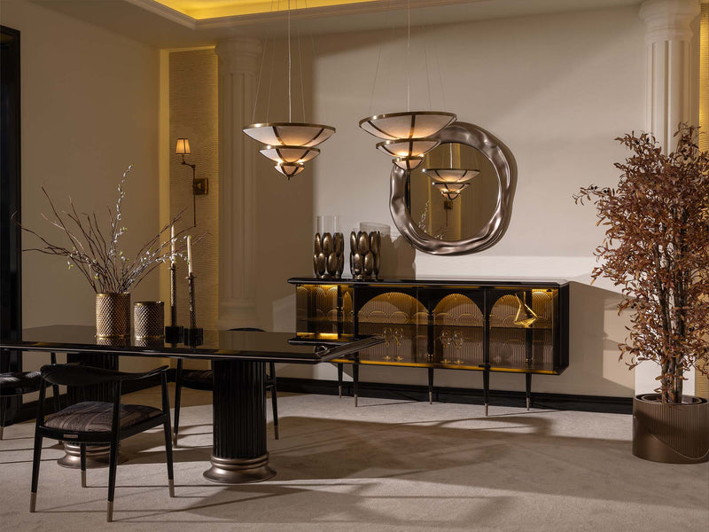Istanbul Diningroom (Consol With Mirror & Dining Table & 6 Dining Chair) - 200-GAB-IST-DT-6-SET